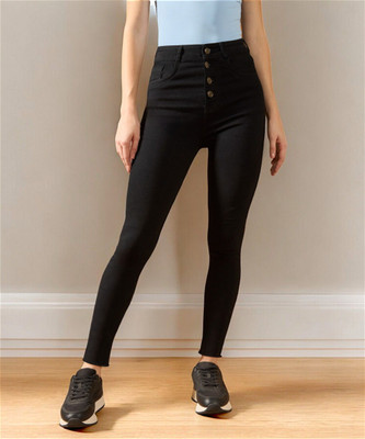 DOLCE CRUDO Skinny Women Black Jeans