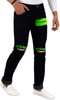Star4well Slim Men Black, Green Jeans