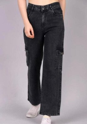 SJTCollection Boyfriend Women Black Jeans