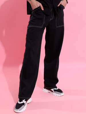 HIGHLANDER Straight Fit Men Black Jeans
