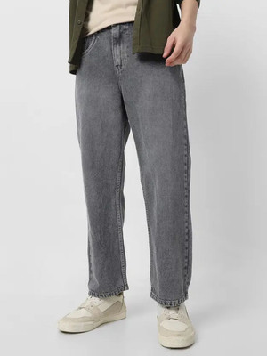 Flaring Regular Men Grey Jeans