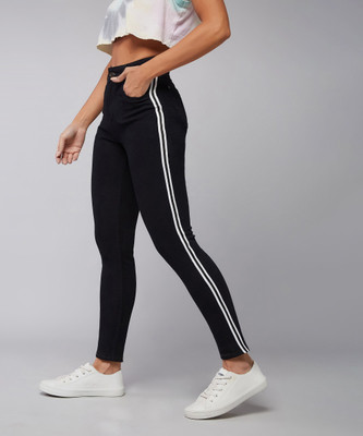 DOLCE CRUDO Slim Women Black Jeans