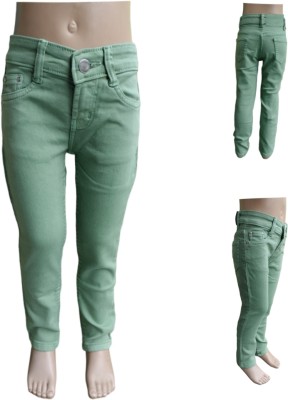 D8211K Regular Boys & Girls Green Jeans