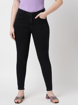 Kraus Jeans Women Carbon Black Super High-Rise Super Skinny Jeans Skinny Women Black Jeans