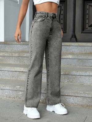 Crazeis Relaxed Fit Women Grey Jeans