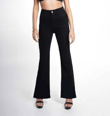 HouseOfCommon Boot-Leg Women Black Jeans