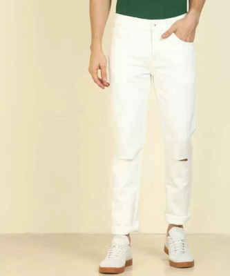BEG FASHION Slim Men White Jeans