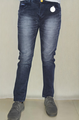 Aziz Relaxed Fit Men Dark Blue Jeans