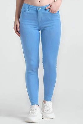 GOLD-D.A FASHION Skinny Women Light Blue Jeans