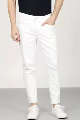 WHITE HAND Slim Men White Jeans