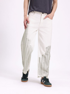 Kook N Keech Straight Fit Men White Jeans
