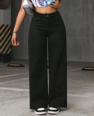 flying girls Straight Fit Women Black Jeans