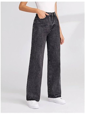MCLOOKS Straight Fit Women Black Jeans