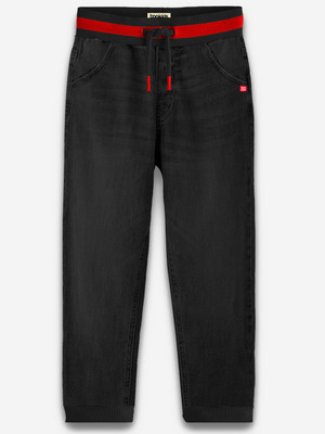 BONKIDS Jogger Fit Boys Black Jeans