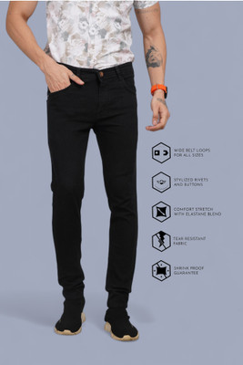 Lzard Slim Men Black Jeans
