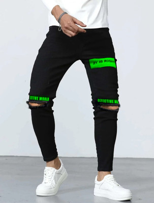 Star4well Slim Men Black, Green Jeans