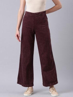 Showoff Boot-Leg Women Maroon Jeans