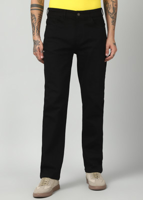 R.Code by The Roadster Life Co. Regular Men Black Jeans