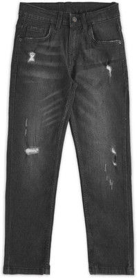 Pantaloons Junior Tapered Fit Boys Black Jeans