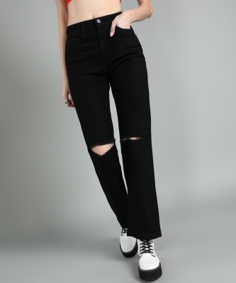 GUTI Straight Fit Women Black Jeans