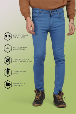 Lzard Slim Men Blue Jeans