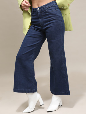 Tokyo Talkies Flared Women Dark Blue Jeans