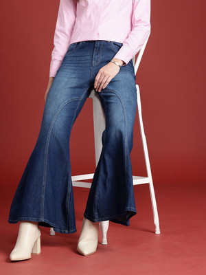 all about you Boot-Leg Women Blue Jeans