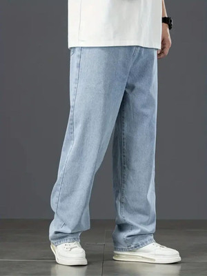 shre.ce Loose Fit Men Light Blue Jeans