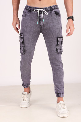 Plus91 Jogger Fit Men Grey Jeans