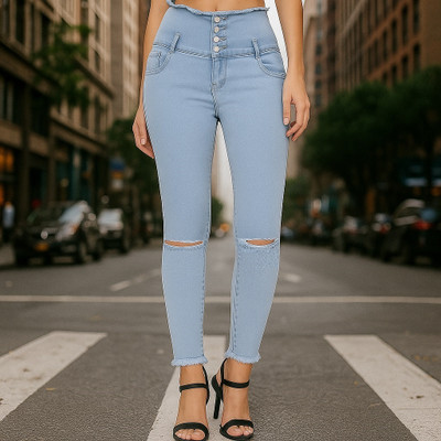 German Club Skinny Women Light Blue Jeans