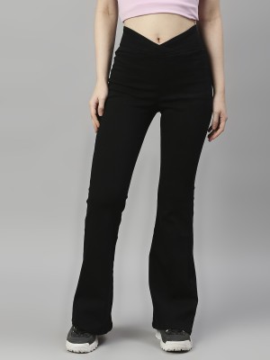 TARAMA Flared Women Black Jeans