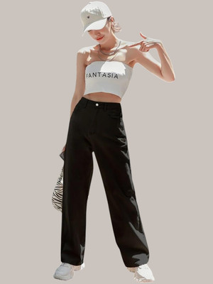 KOTTY Straight Fit Women Black Jeans