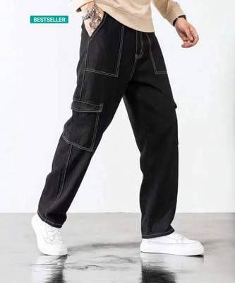 DENIM FIT Loose Fit Men Black Jeans