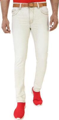 PLOUNGE Slim Men Beige Jeans