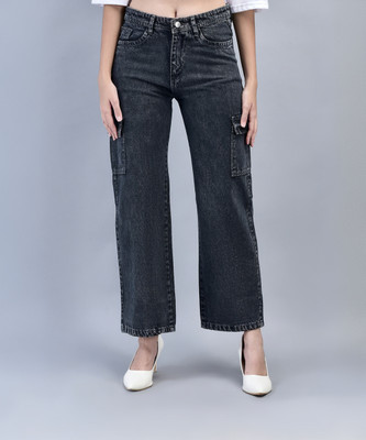 Creatywitty Boot-Leg Women Grey Jeans