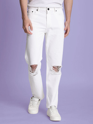 Bene Kleed Relaxed Fit Men White Jeans