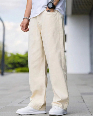 CL Collection Loose Fit Men Beige Jeans