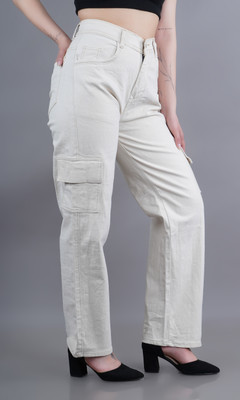 shre.ce Relaxed Fit Women Beige Jeans
