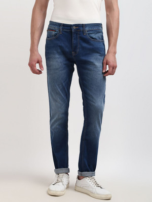TOMMY HILFIGER Tapered Fit Men Blue Jeans