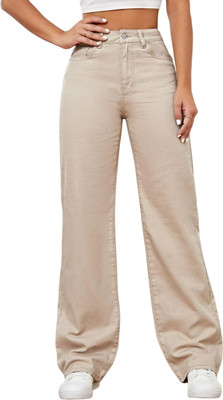 PINKLIT LIFESTYLE Regular Women Beige Jeans