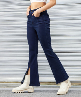 DOLCE CRUDO Boot-Leg Women Blue Jeans
