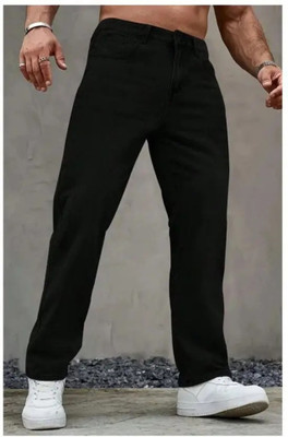 Playfeel Loose Fit Men Black Jeans