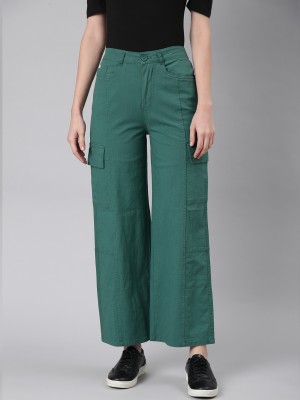 Showoff Boot-Leg Women Green Jeans