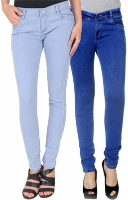 fashionbazaar4u.com Slim Women Blue Jeans(Pack of 2)