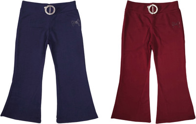 adibaba Flared Girls Multicolor Jeans(Pack of 2)