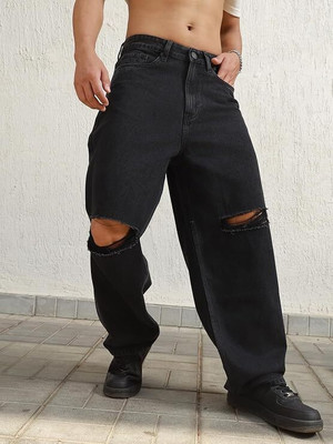 BREXX Relaxed Fit Men Black Jeans