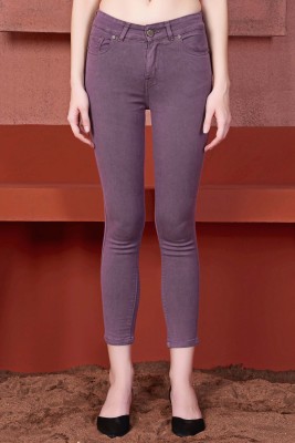 french crown Skinny Women Purple Jeans