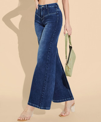 Miss Chase Flared Women Blue Jeans