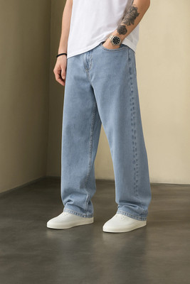 BESTLOO Loose Fit Men Light Blue Jeans