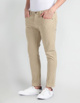 U.S. POLO ASSN. Tapered Fit Men Brown Jeans